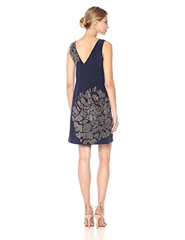 Trina Turk Glitterati Heat Seal Embellished Silk Dress in Indigo (Blue) Save 55 Lyst