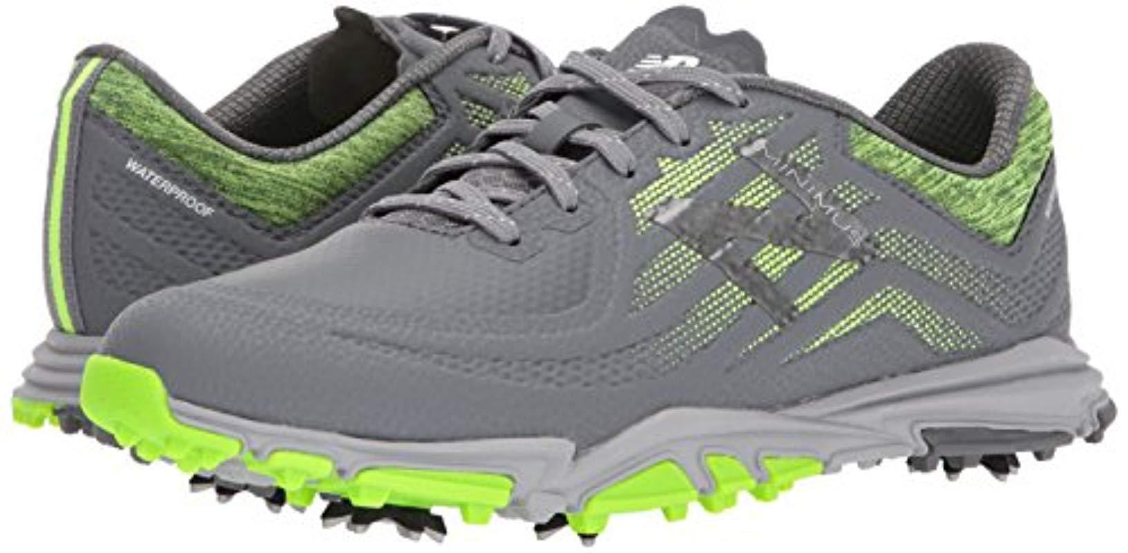 New Balance Minimus Tour Waterproof Spiked Comfort Golf Shoe in Gray for  Men | Lyst