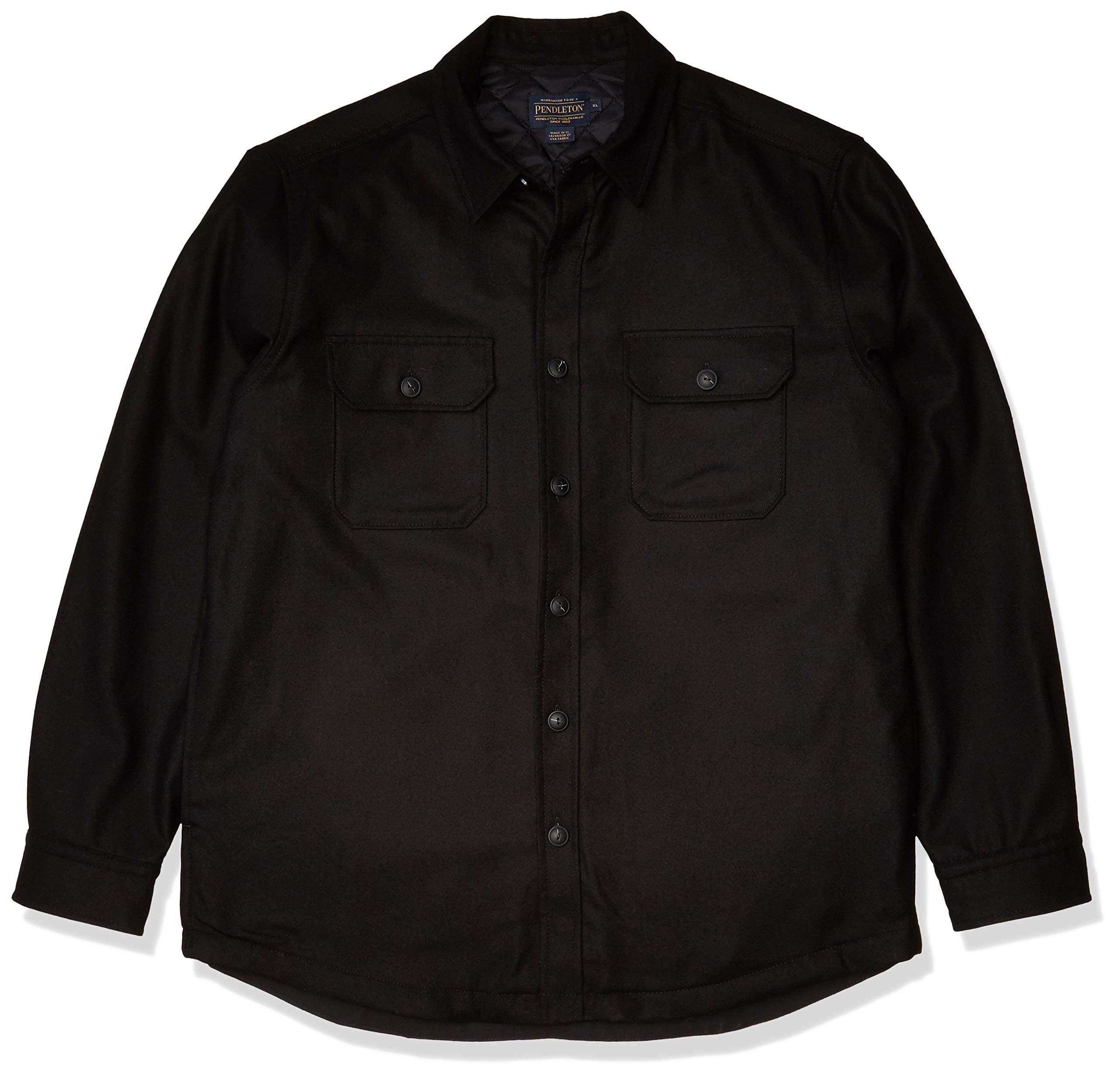 Pendleton Quilted Cpo In Wool Shirt Jacket in Black for Men - Lyst