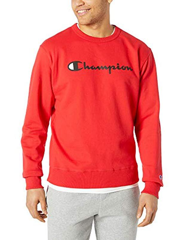 Champion Men's Powerblend Sweatshirt in Red for Men - Save 50% - Lyst