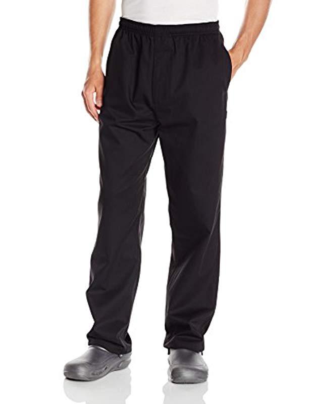 Dickies Chef Traditional Baggy Pant With Zipper Fly in Black for Men ...