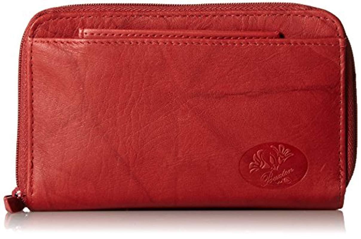 Buxton Leather Heiress Doublezip Organizer Wallet in Red Save 8 Lyst