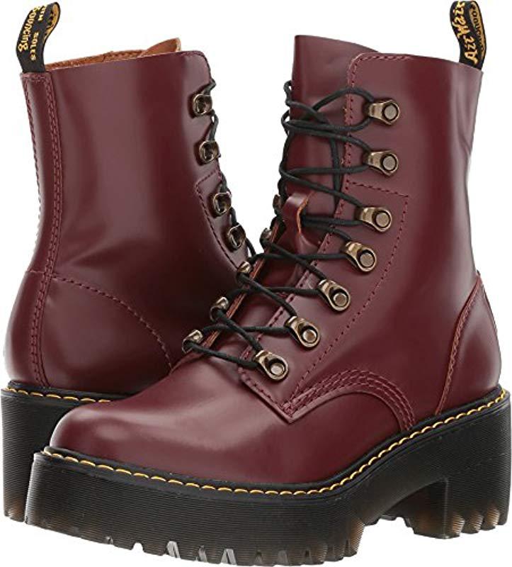 Dr. Martens Leather Leona Orleans Fashion Boot | Lyst