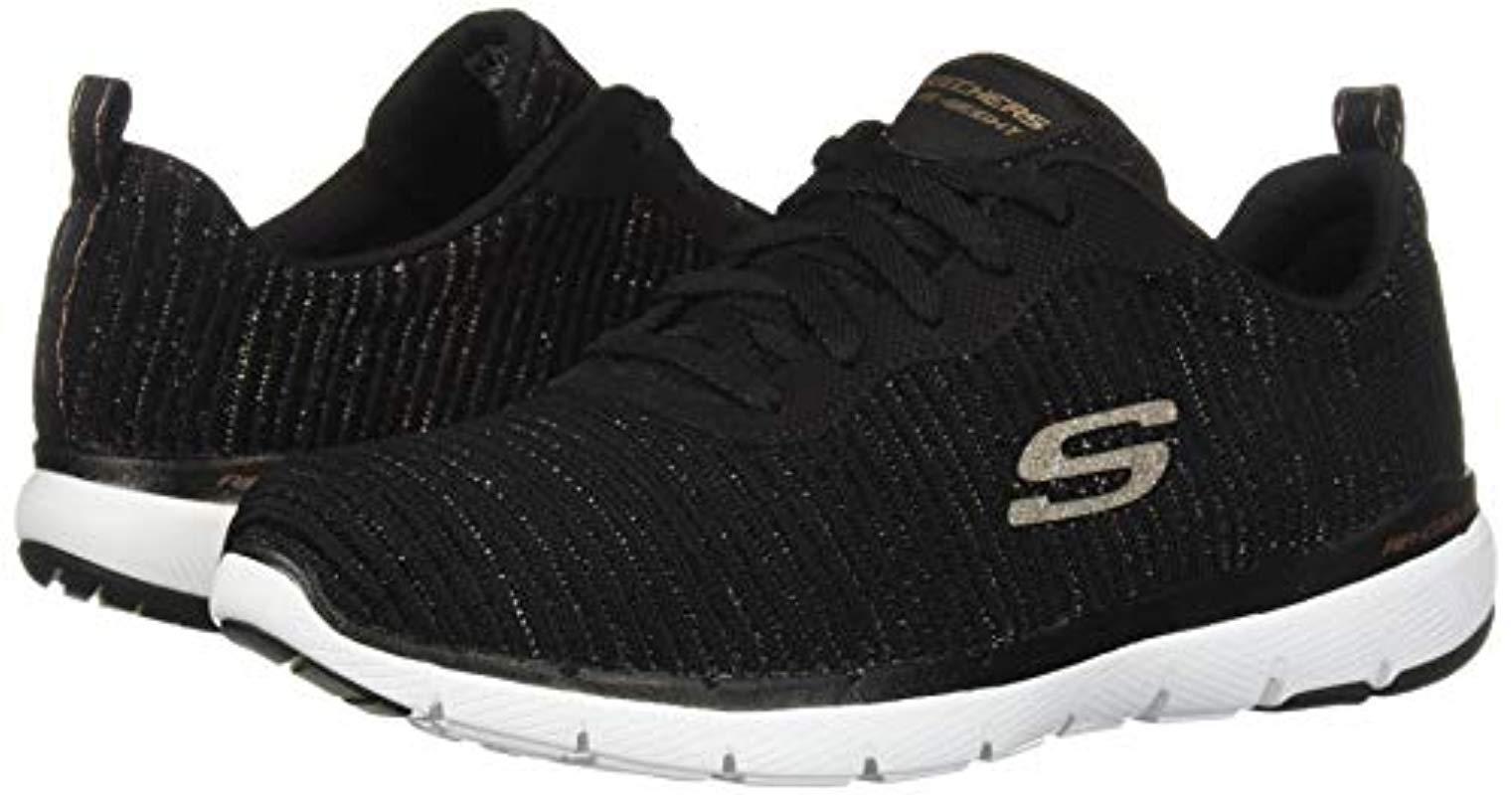 skechers flex appeal 3.0 black and rose gold