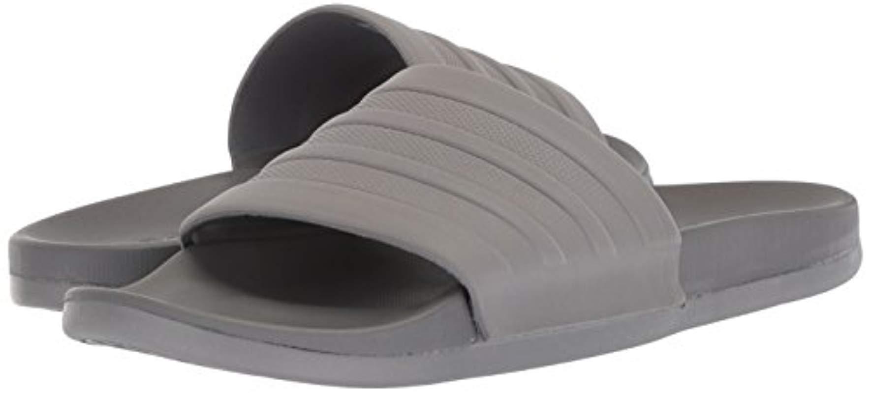 gray adidas slides