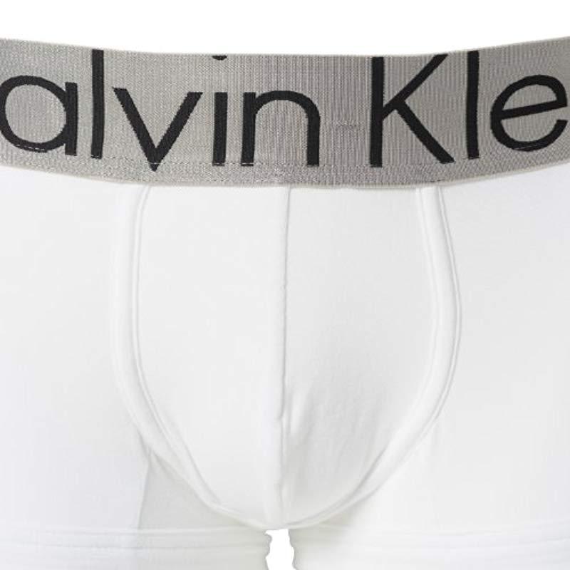 Calvin Klein Synthetic Steel Micro Low Rise Trunk U2716 in White for