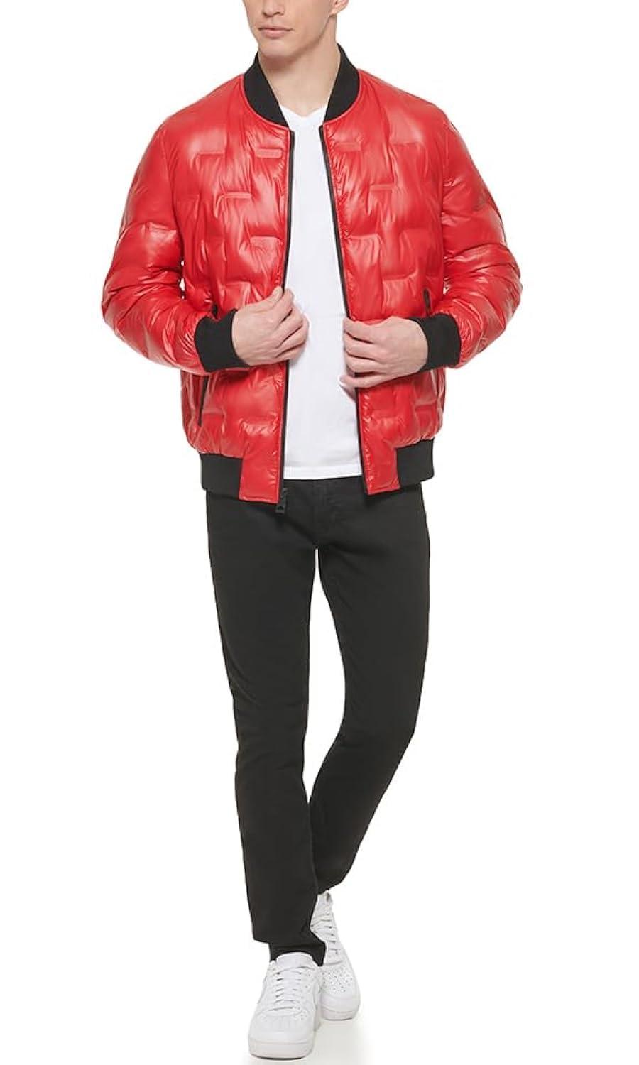 Guess Warm Rain Resistant Jacket in Red for Men | Lyst UK