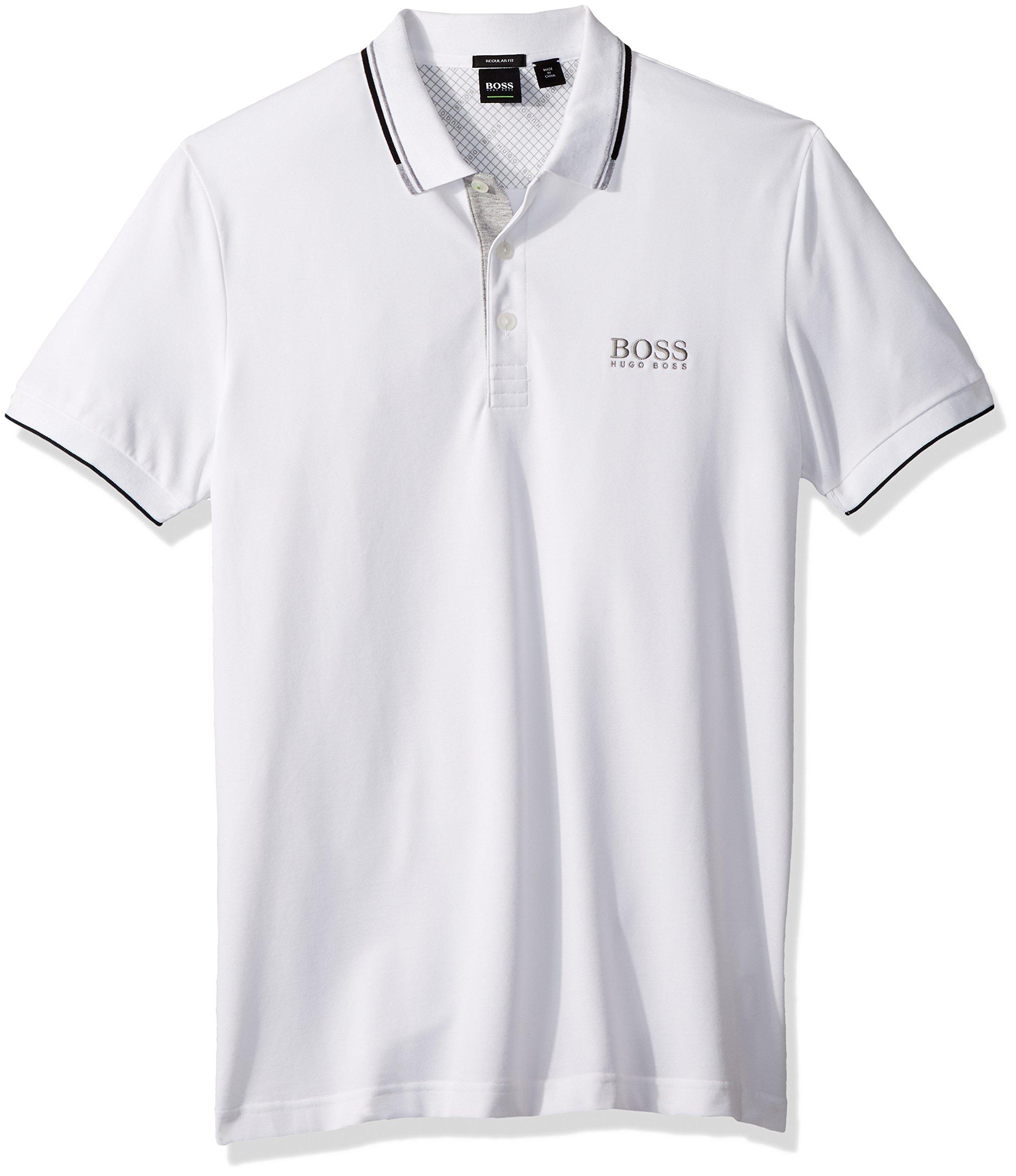 BOSS by Hugo Boss Boss Green Paddy Pro Short Sleeve Polo Shirt in White