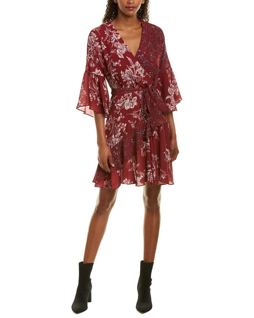 Synthetic Frill Wrap Floral Dress ...