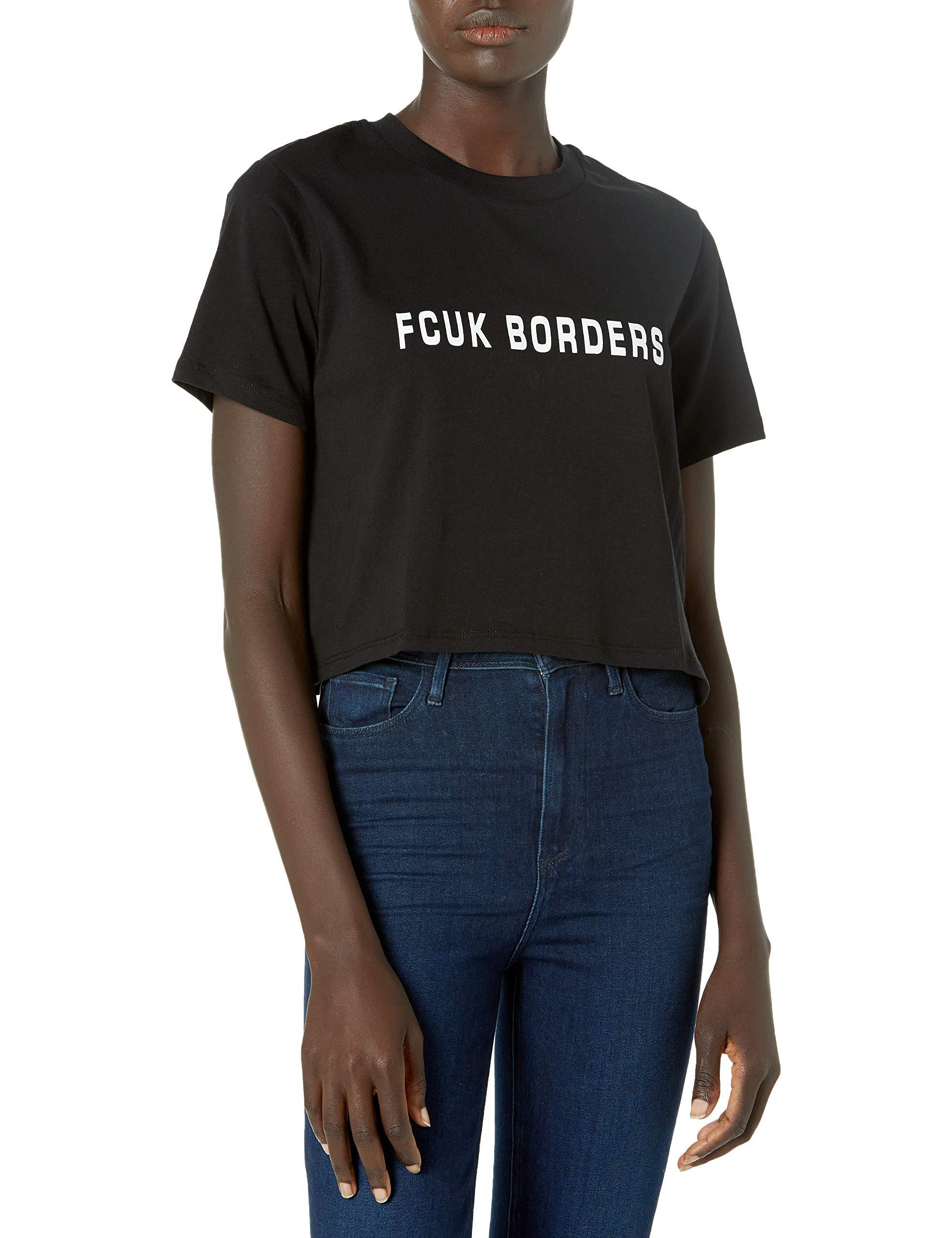 French Connection Fcuk T-shirt in Black - Lyst