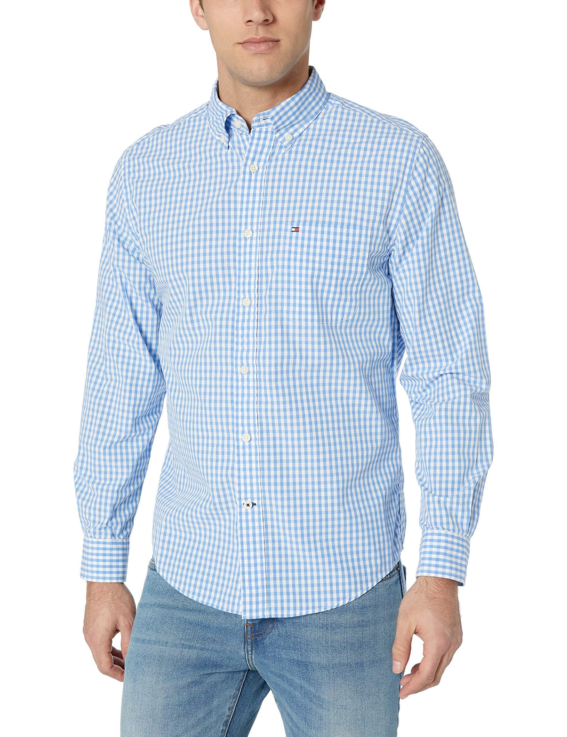 Tommy Hilfiger Long Sleeve Button Down Shirt In Classic Fit in Blue for ...