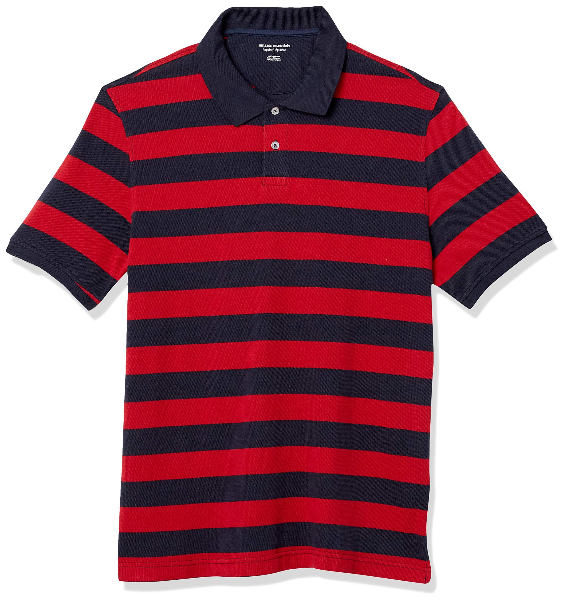 Amazon Essentials Regularfit Cotton Pique Polo in Red for Men Lyst