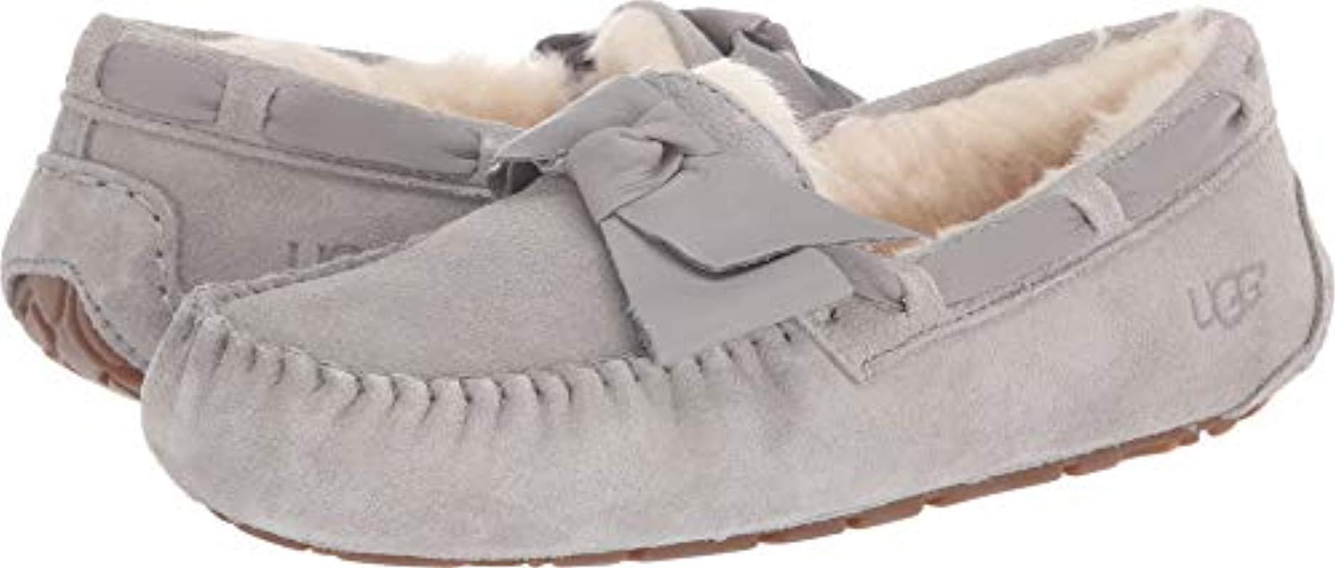 ugg dakota bow slipper grey suede