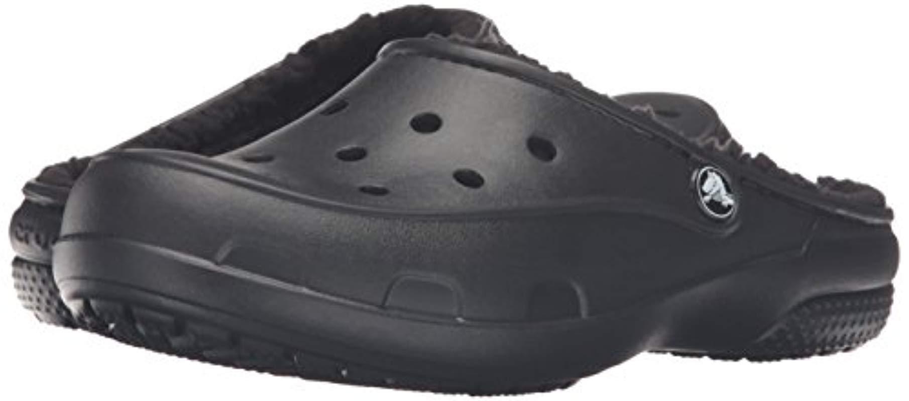 Crocs™ Freesail Plush Lined Clog in Black/Black (Black) | Lyst