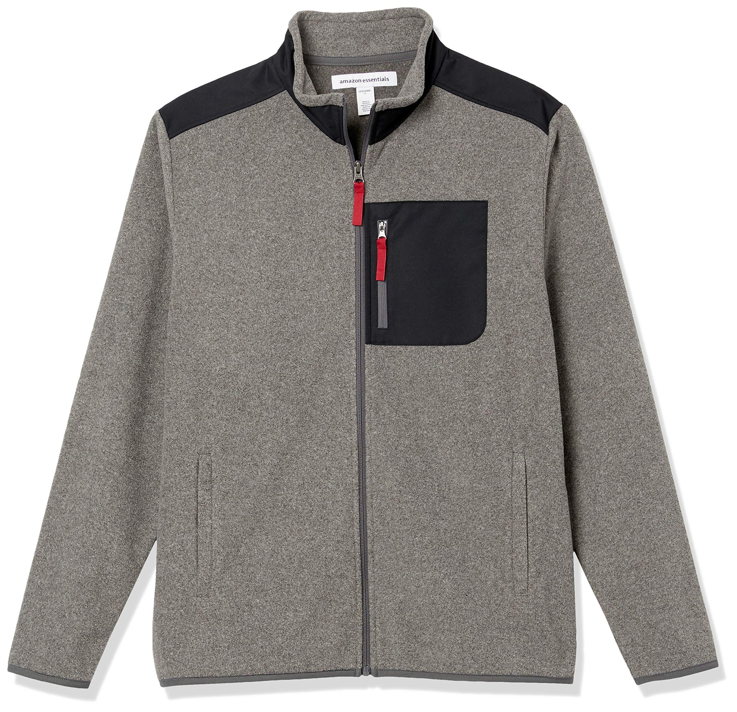Amazon Essentials Full-zip Polar Fleece Jacket in Gray for Men - Lyst