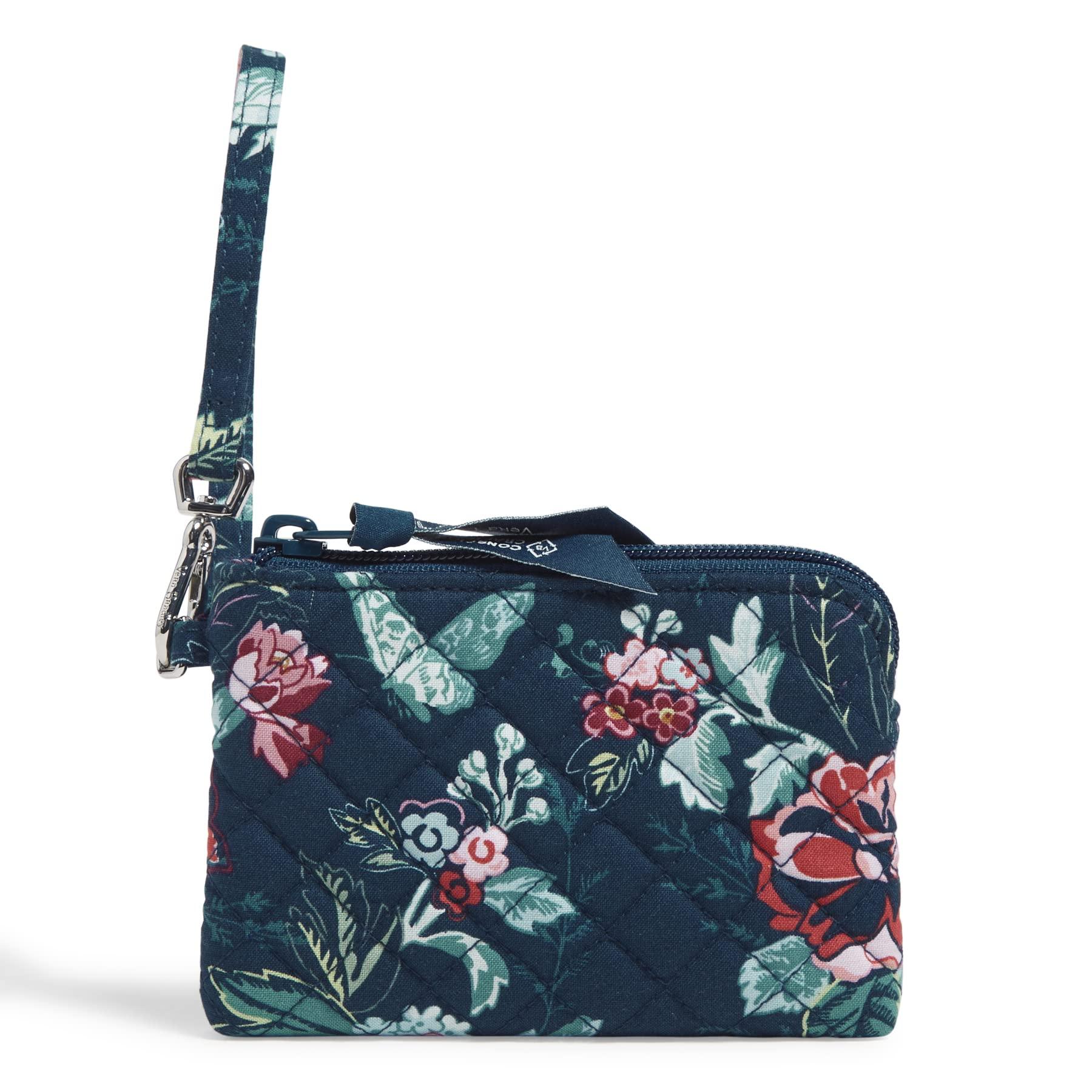 Vera Bradley S Cotton Clip & Zip Mini Pouch Wallet Id Case in Blue Lyst