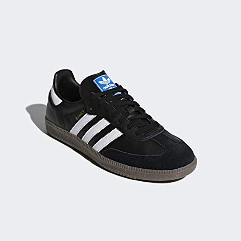 adidas samba black leather trainers