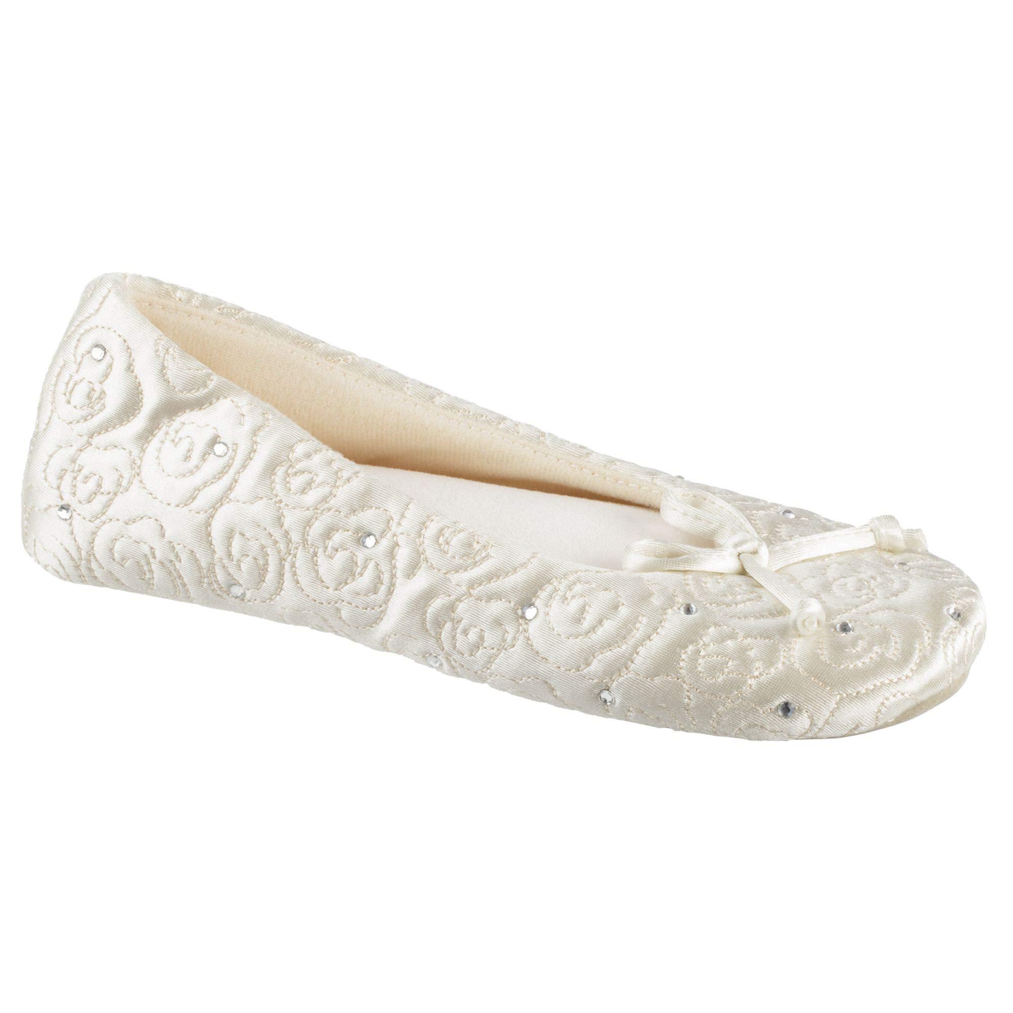 white isotoner ballet slippers