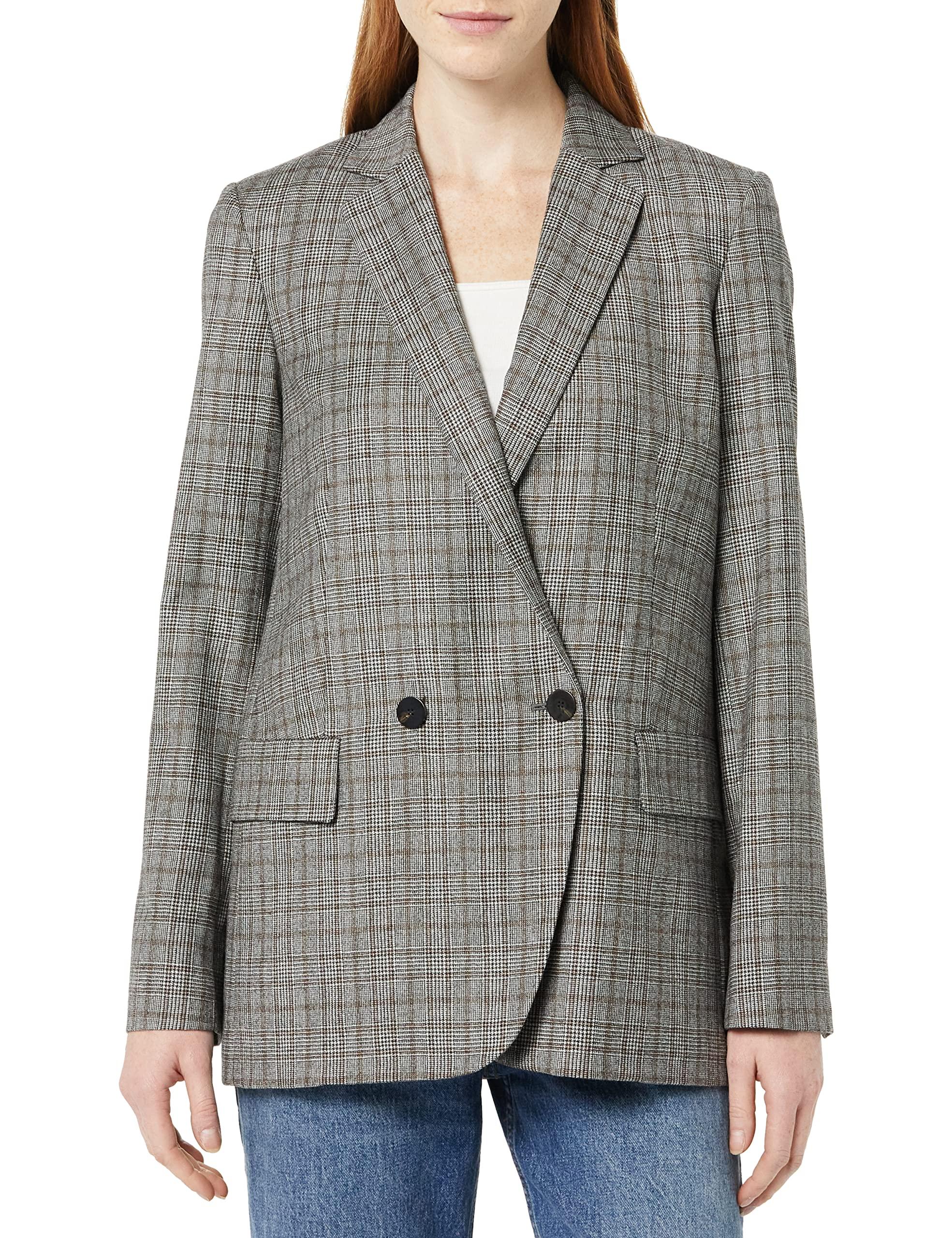 Theory Double Breasted Maple Flannel Jacket in Gray | Lyst
