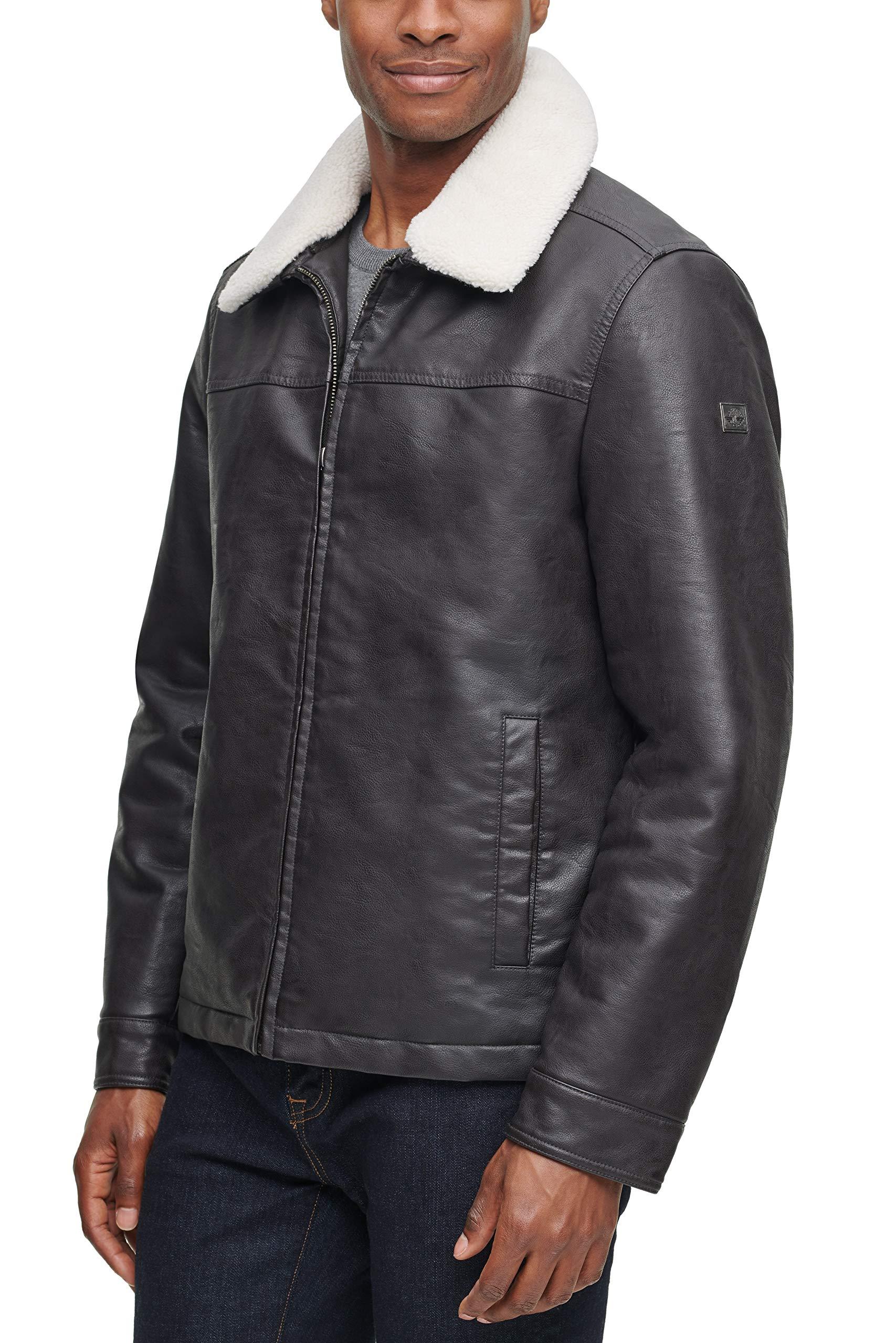 Dockers James Dean Faux Leather Jacket With Removable Sherpa Collar in