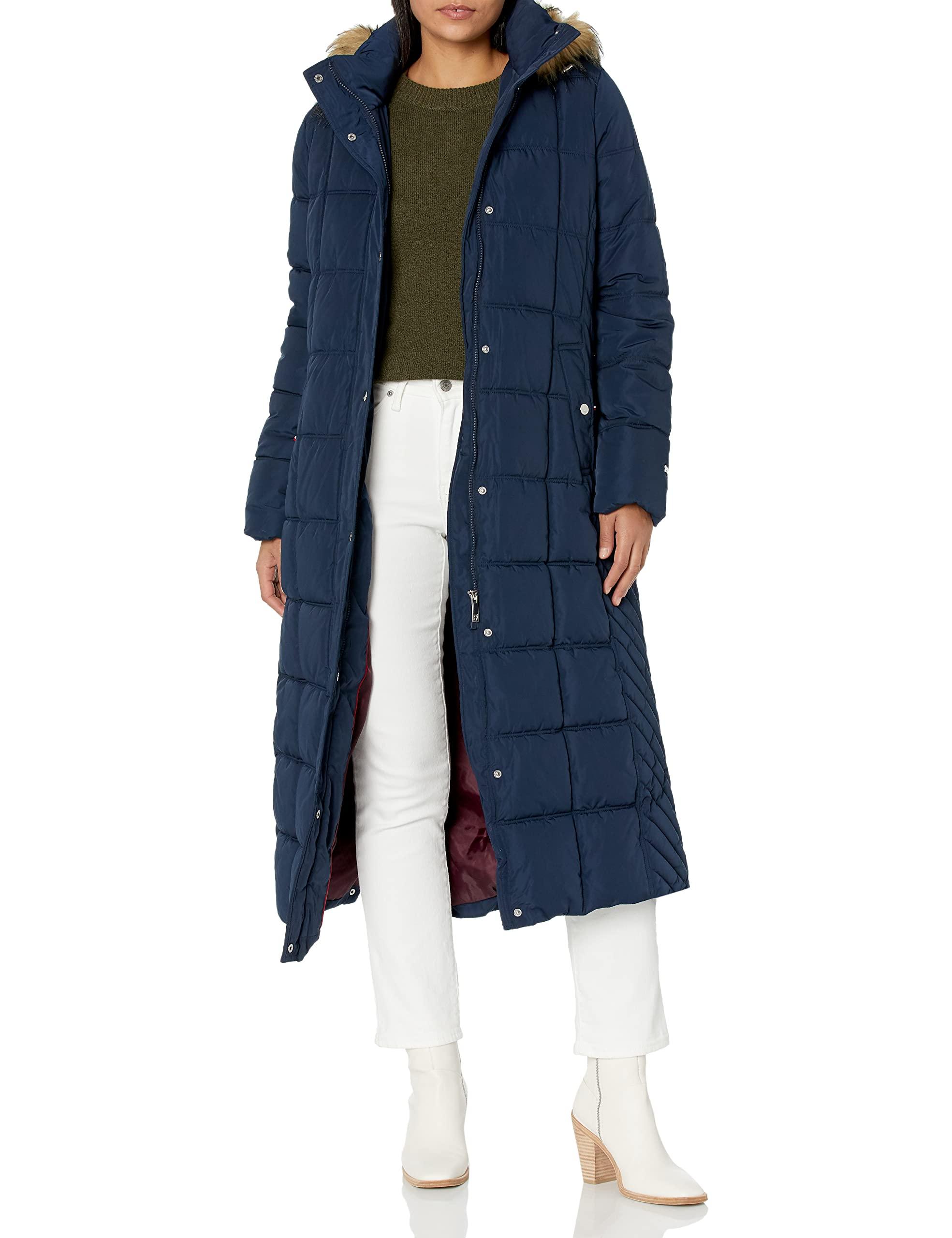 tommy hilfiger long puffer jacket