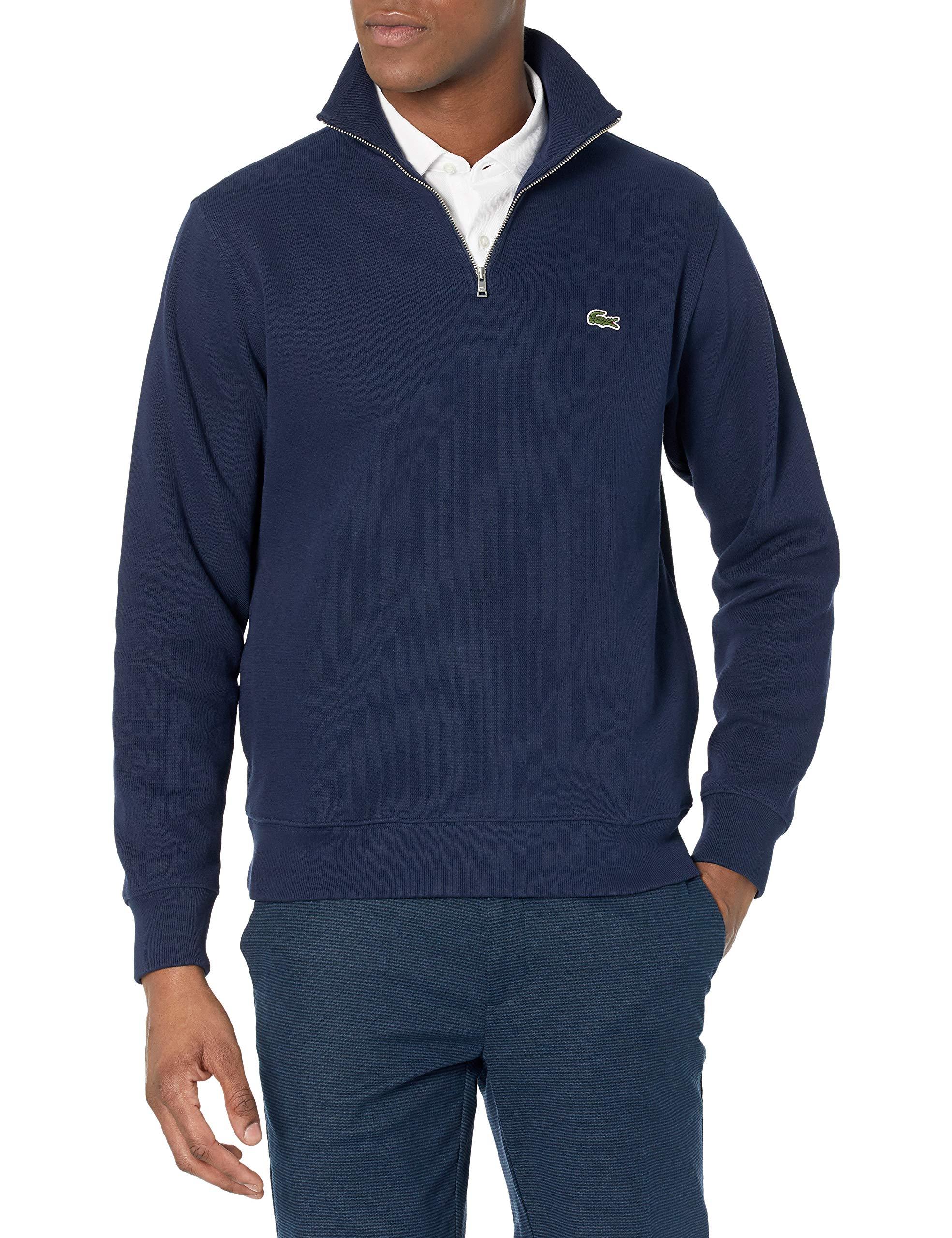 lacoste half zip sweater