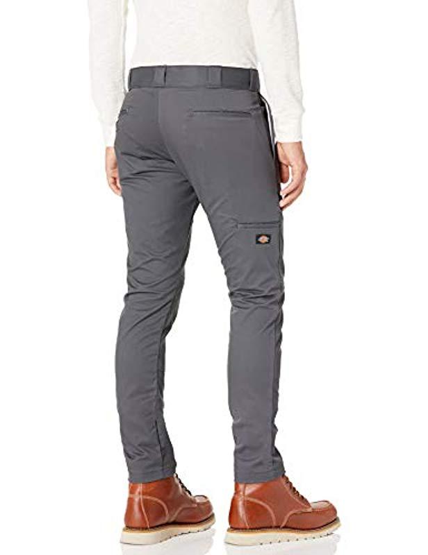 dickies twill double knee mens charcoal pants