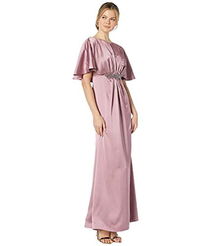 adrianna papell draped gown