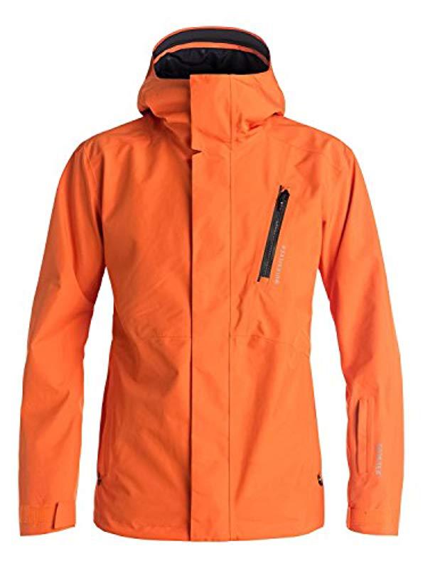 Quiksilver Forever 2l Goretex Snowboard Ski Jacket in Orange for Men