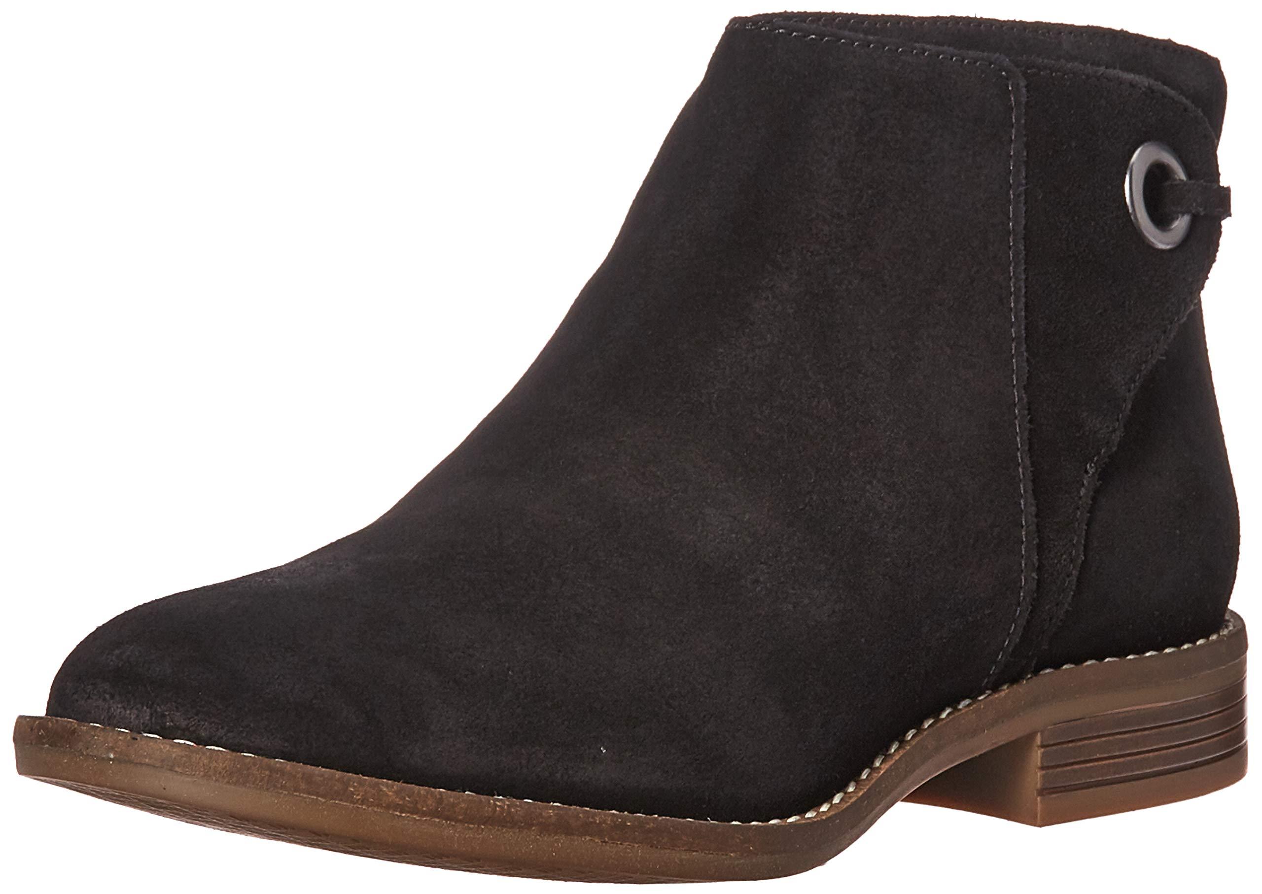 clarks collection suede ankle boots with bow