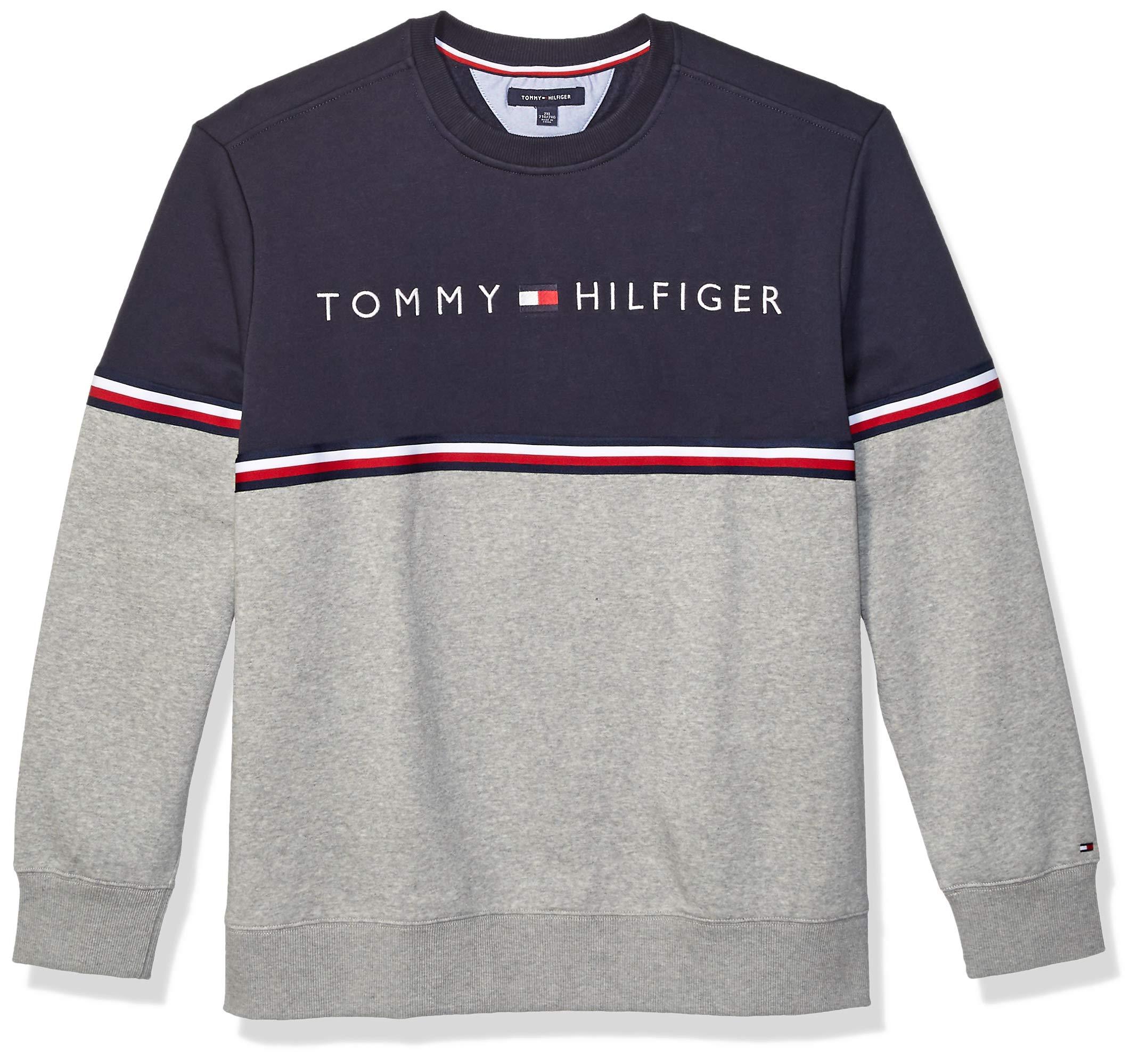 Tommy Hilfiger Big And Tall Crewneck Sweatshirt in Gray for Men - Lyst