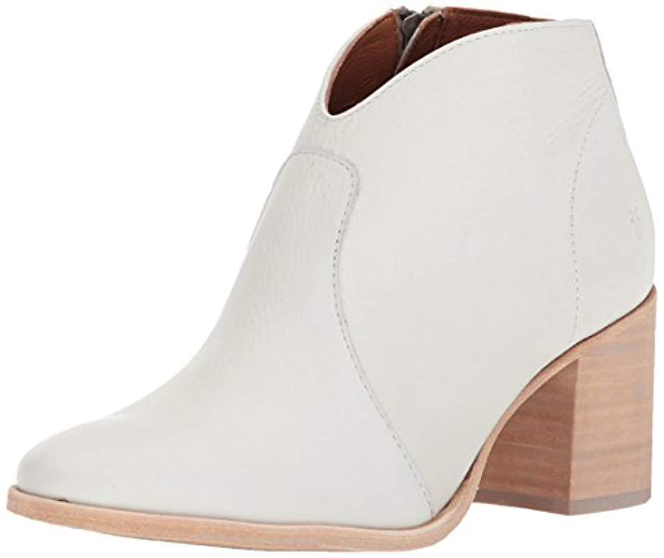 frye white ankle boots