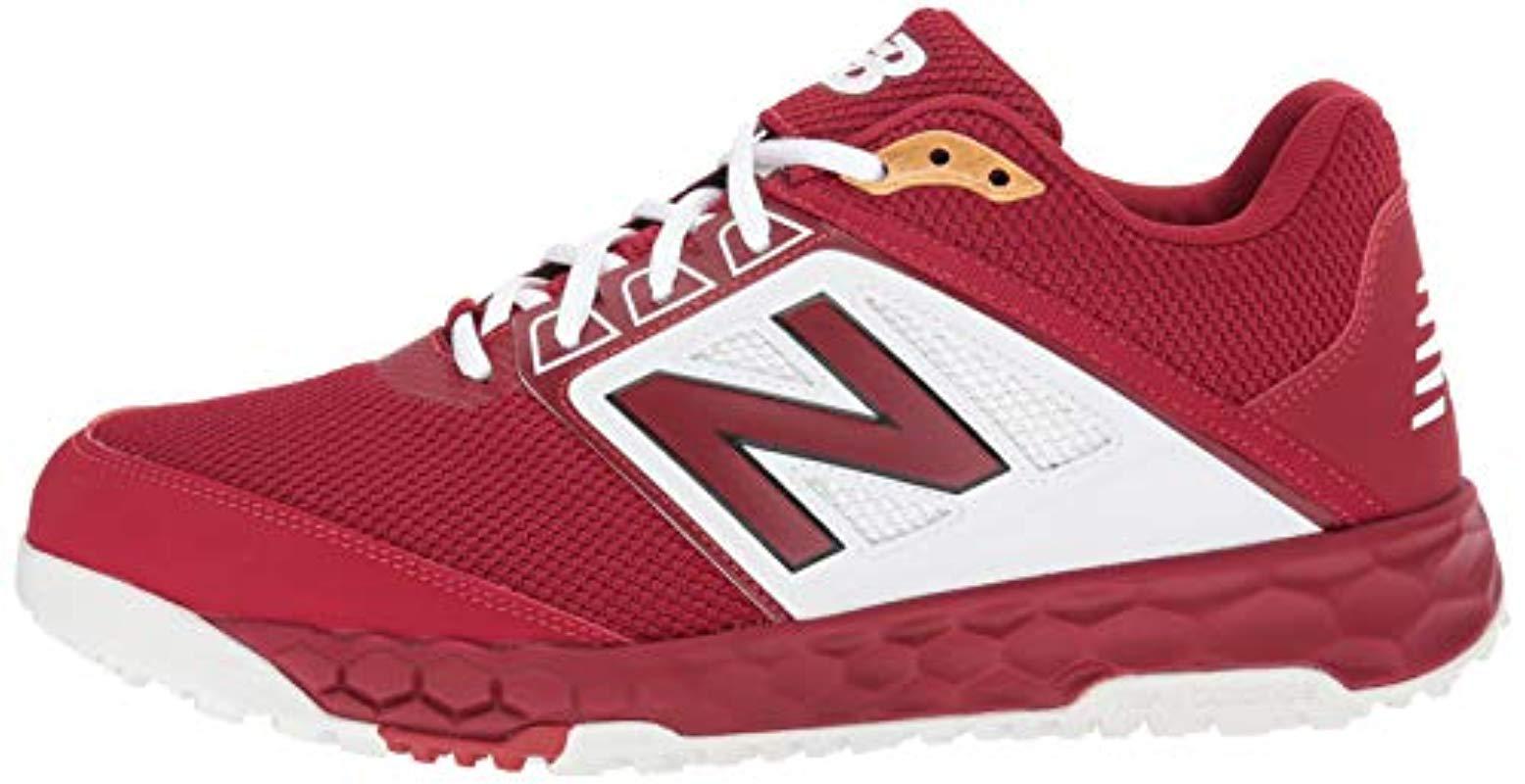 New Balance Rubber 3000 V4 Turf Baseball Shoe in Red/White (Red) for Men |  Lyst