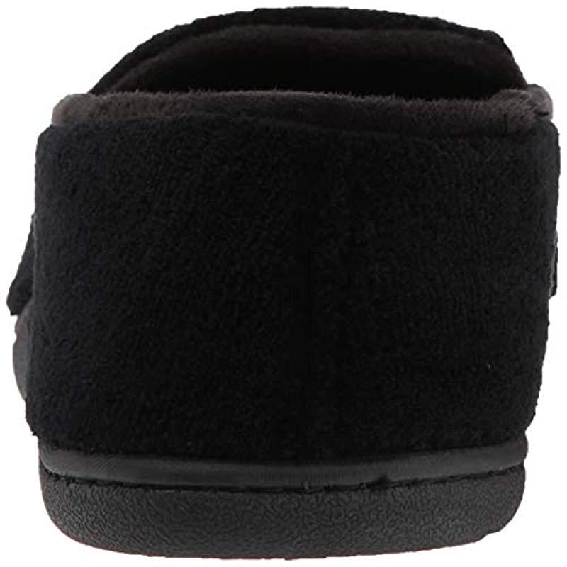 Isotoner Rubber Terry Moccasin Slipper With Memory Foam For Indoor ...