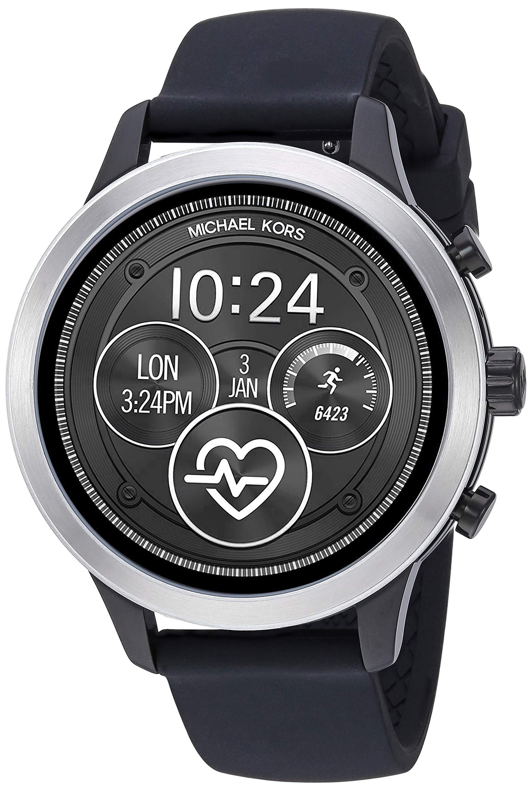 Michael Kors Access Gen 4 Runway Stainless Steel Touchscreen Watch With Silicone Strap in Black