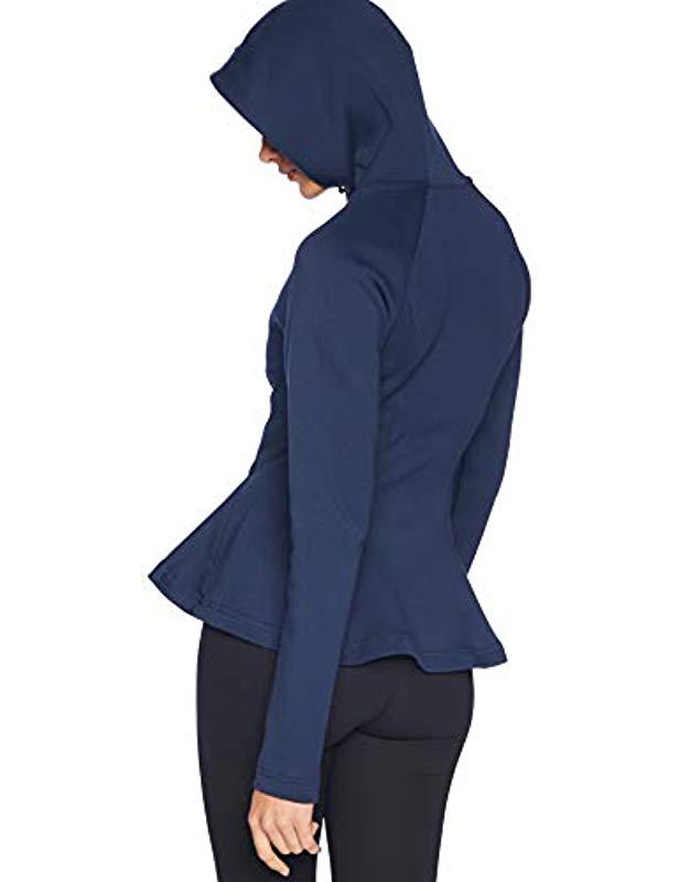 Core 10 Motion Tech Fleece Fitted Peplum Full-zip Hoodie Jacket in Blue |  Lyst