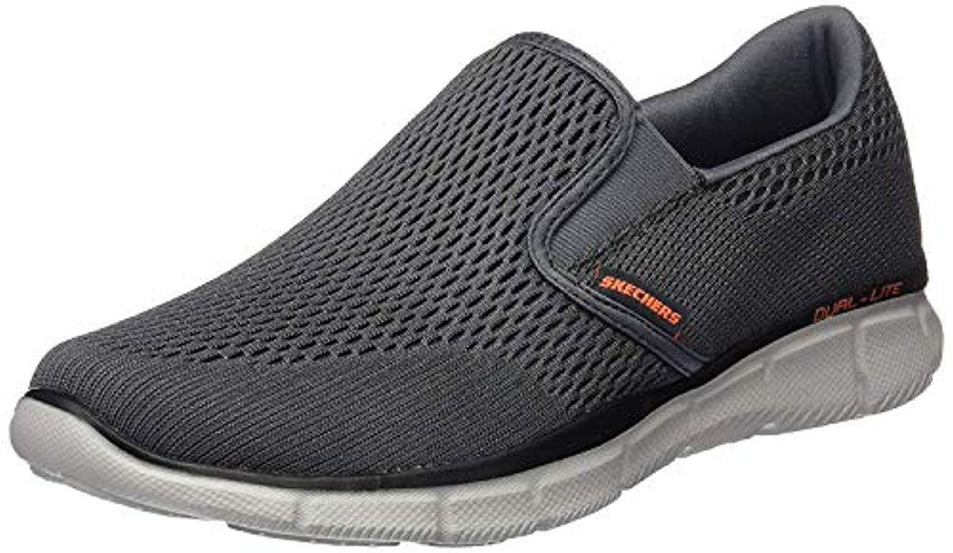 Skechers Equalizer Double Play Slip-on Loafer in Charcoal/Orange (Gray ...
