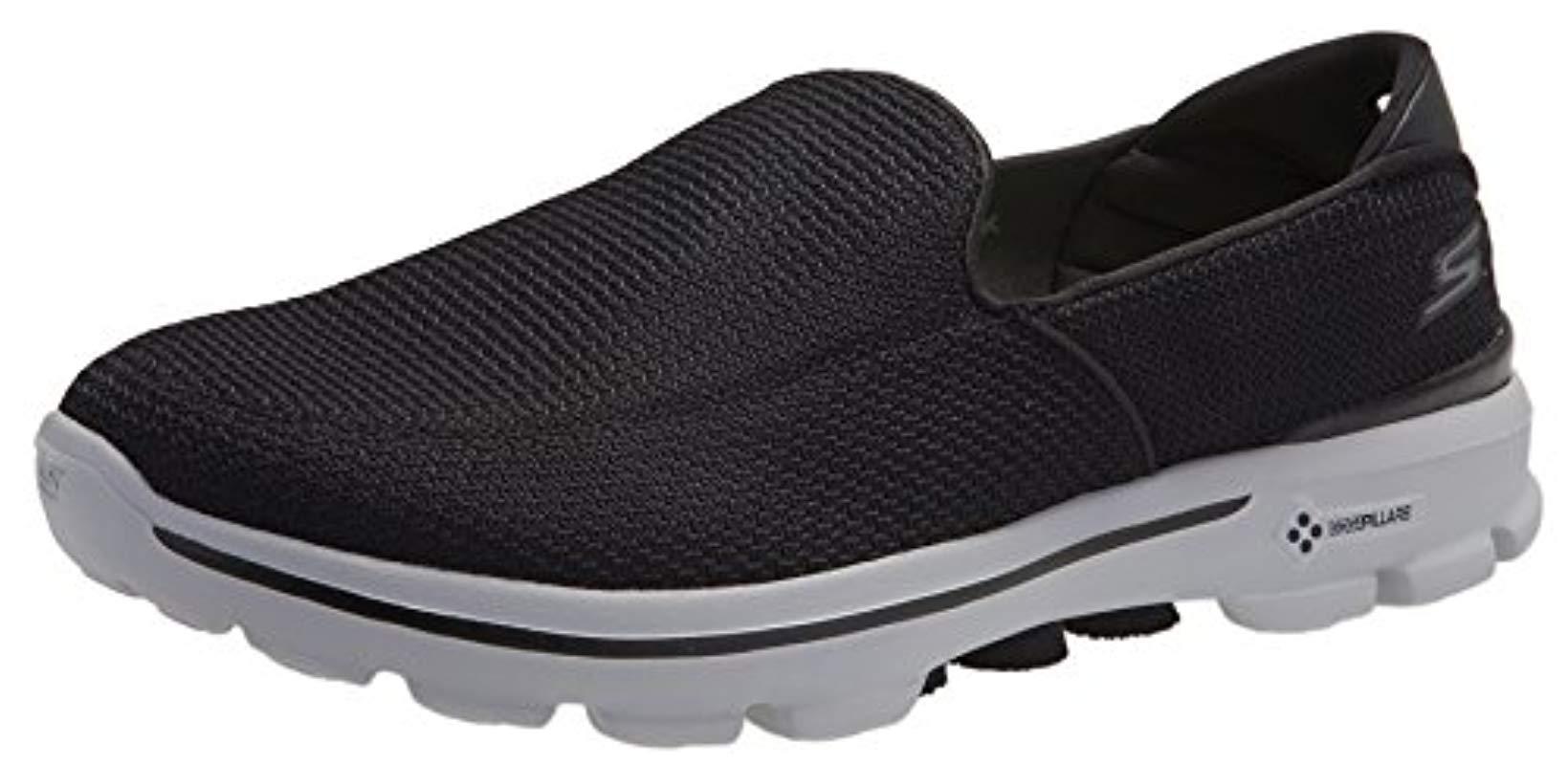 Skechers Performance Go Walk 3 Slip-on Walking Shoe in Black/Grey ...