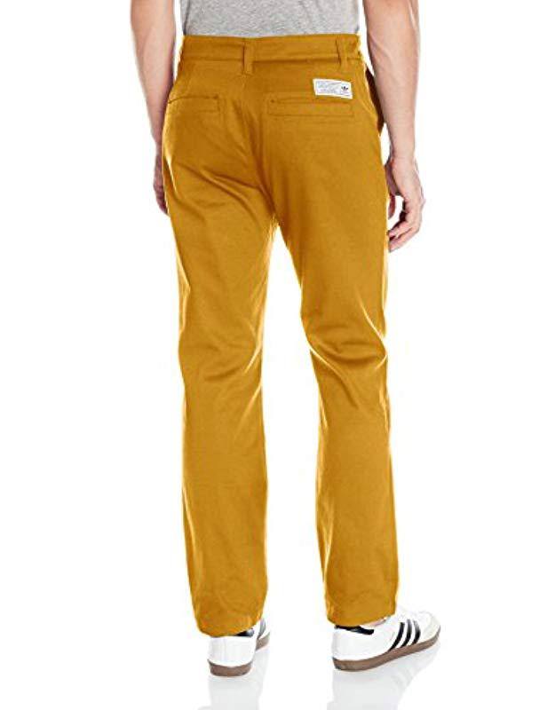 adidas Originals Cotton Skateboarding Chino Pants in Yellow for Men | Lyst