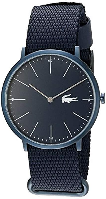 Lacoste Quartz Resin And Leather Casual Watch, Color:blue (model: 2010874)  for Men - Lyst