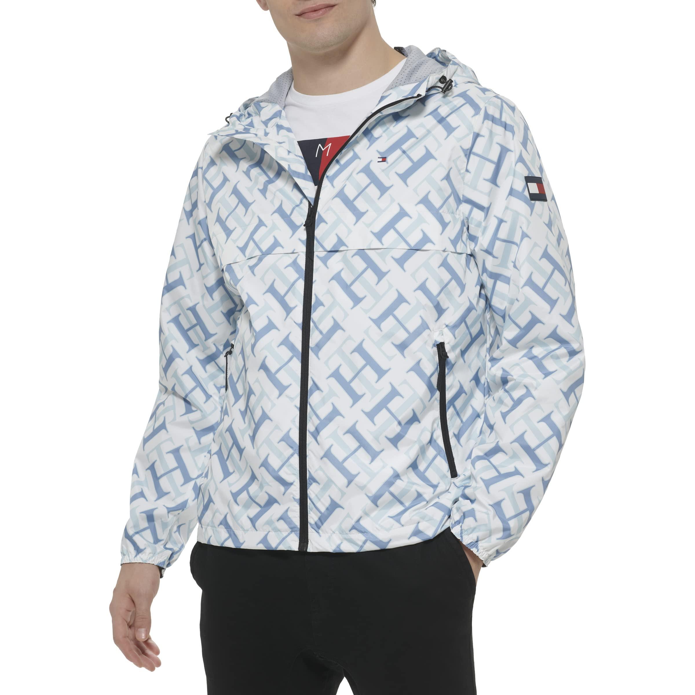 Tommy Hilfiger Simple Hooded Rain Jacket in Blue for Men | Lyst