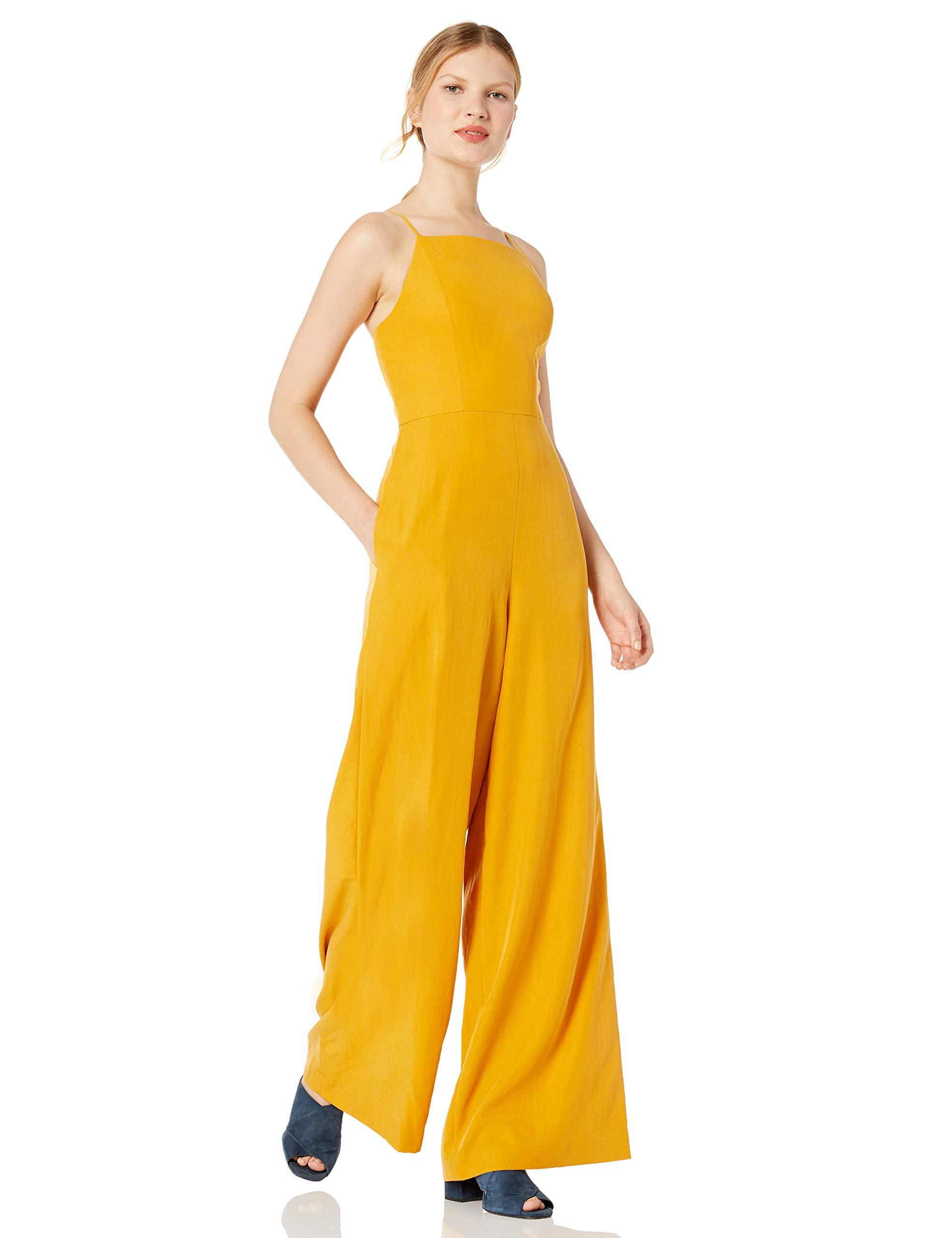 bcbg yellow jumpsuit