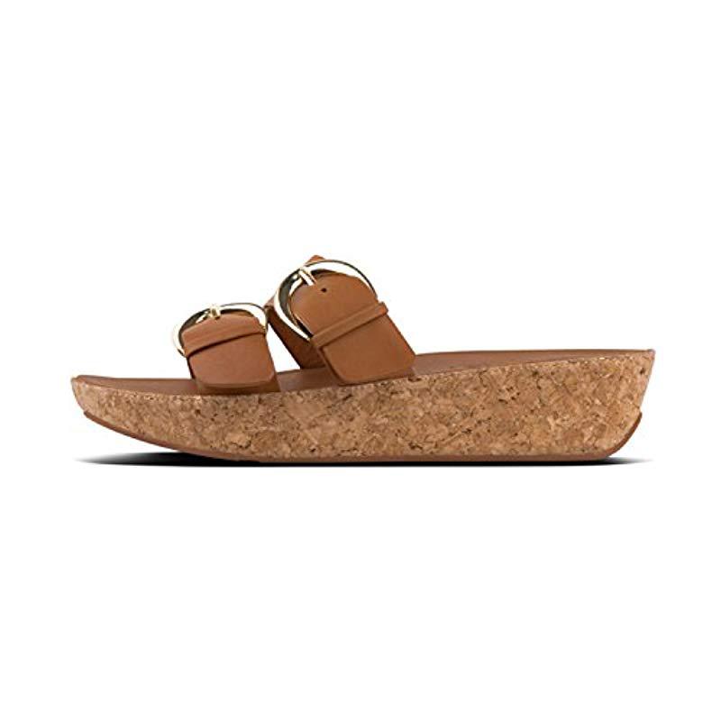 fitflop duo buckle slide sandals