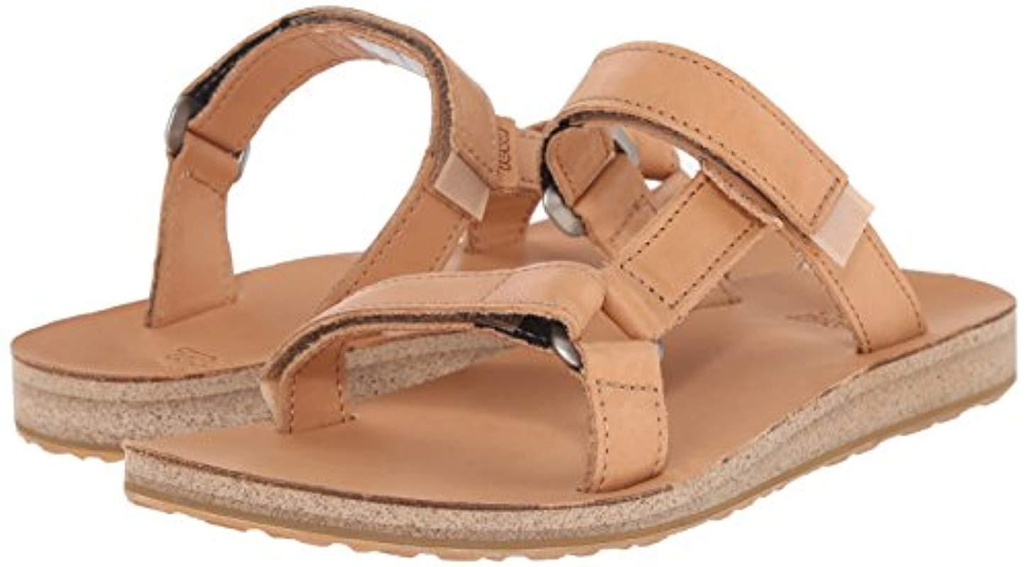 Teva Universal Slide Leather Sandal in Tan (Brown) - Lyst