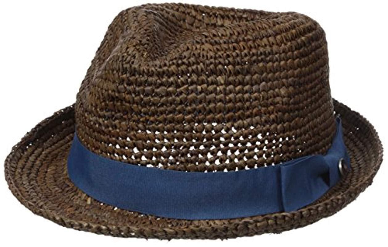 Ben Sherman Crushable Raffia Straw Hat in Washed Blue (Blue) for Men - Lyst