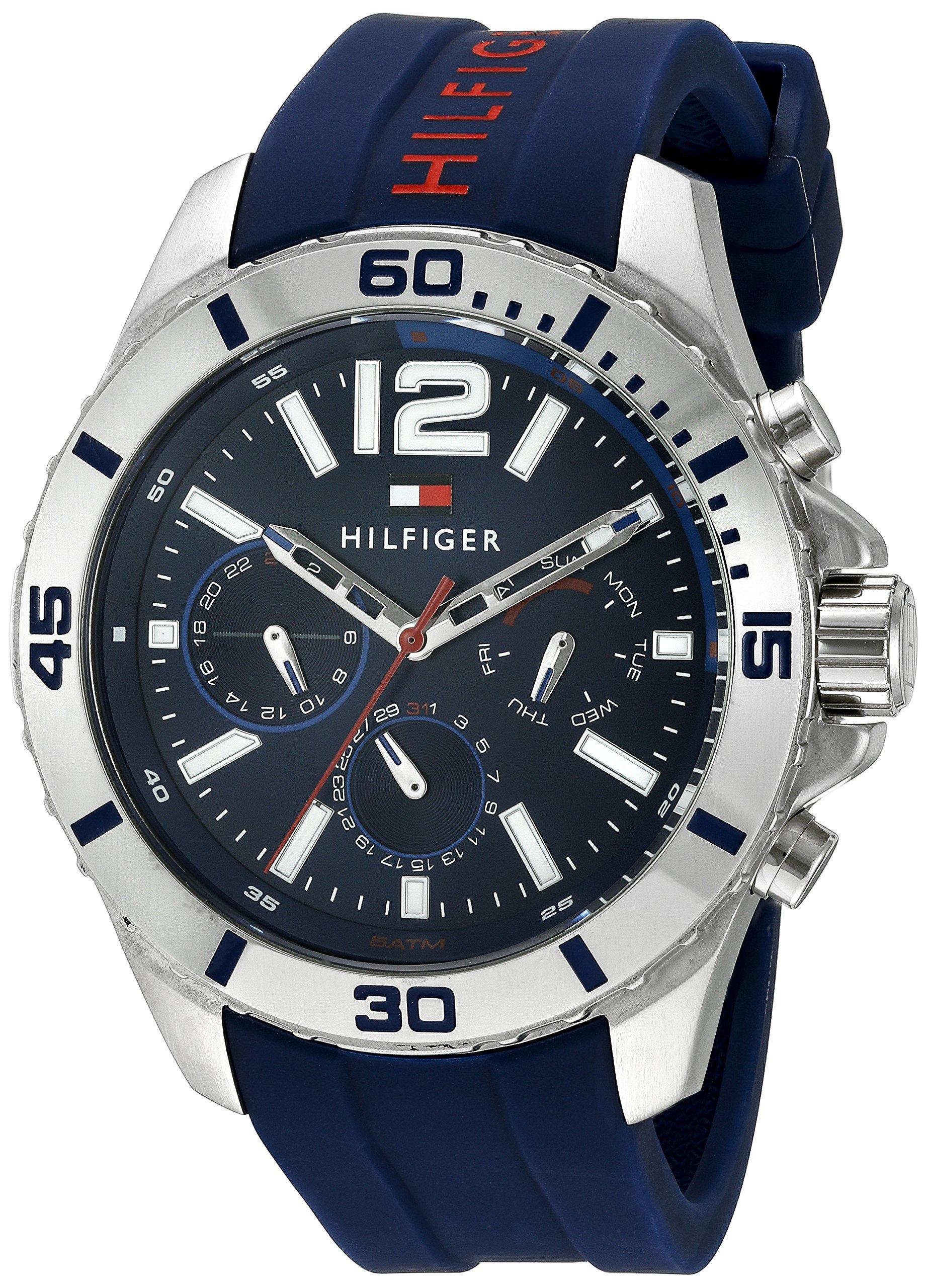 tommy hilfiger men's 1791141 cool sport analog display quartz silver watch