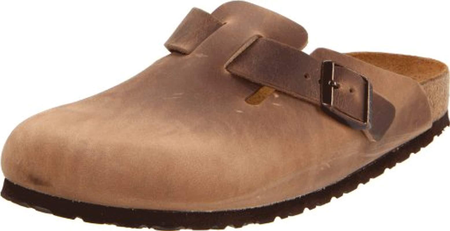 Birkenstock Leather Boston Clogs in Tobacco (Brown) Save 17 Lyst