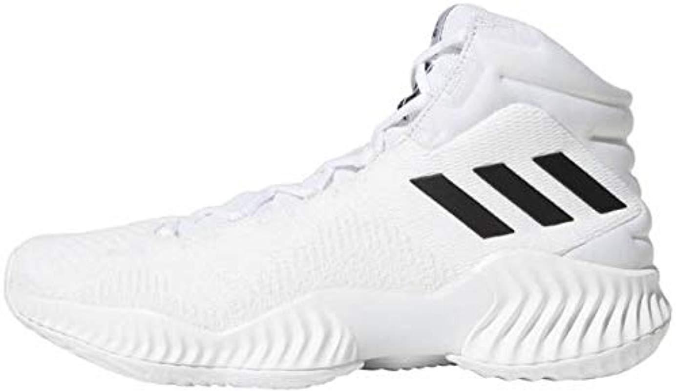 adidas Originals Rubber Pro Bounce 2018 Basketball Shoe in White/Black ...