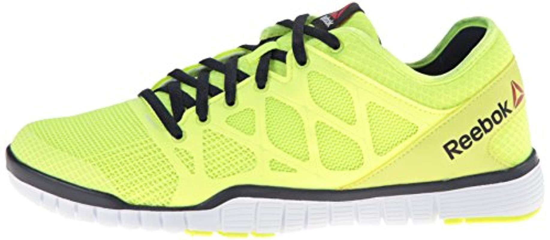 reebok zquick tr yellow running shoes