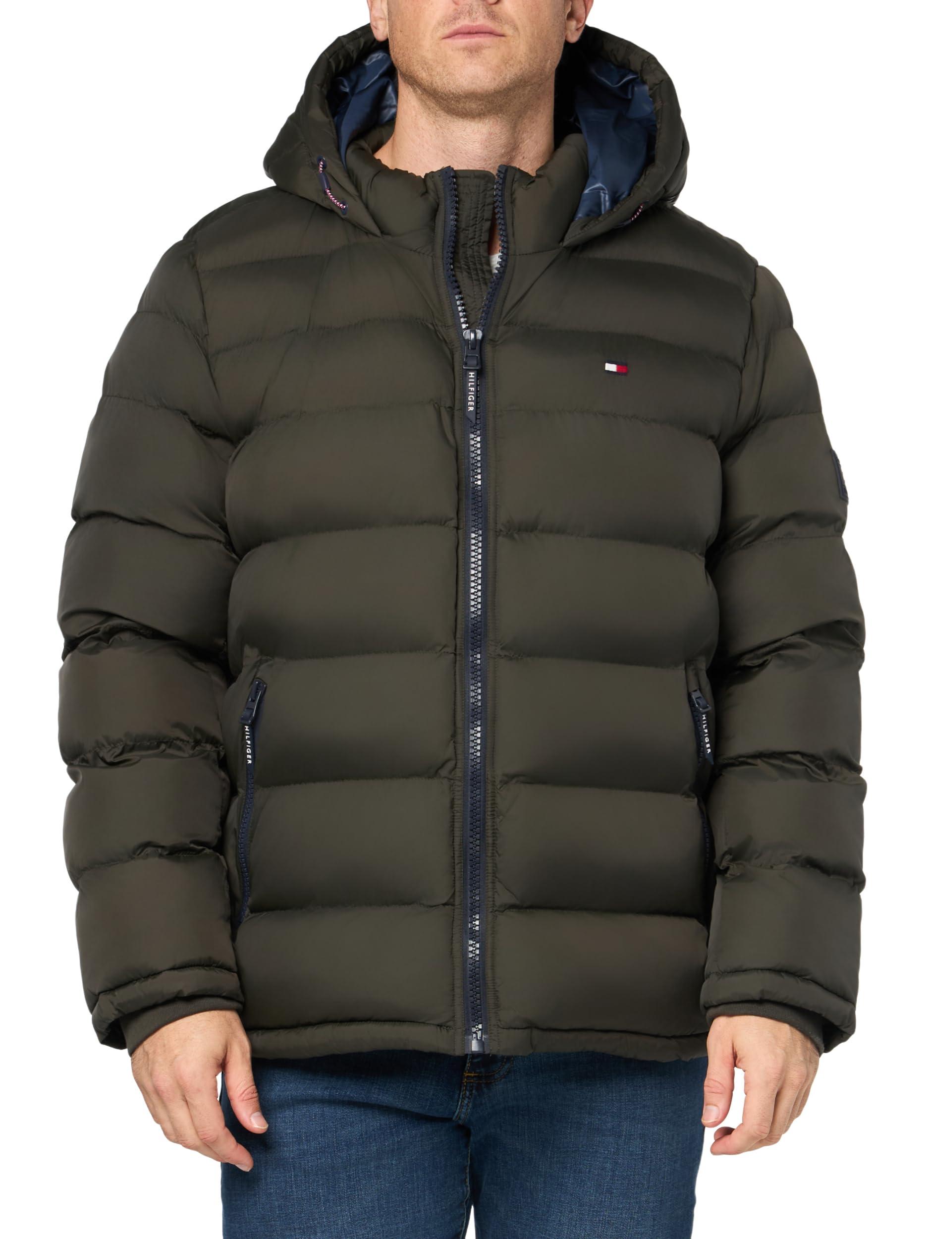 Tommy hilfiger men's classic hooded puffer jacket discount